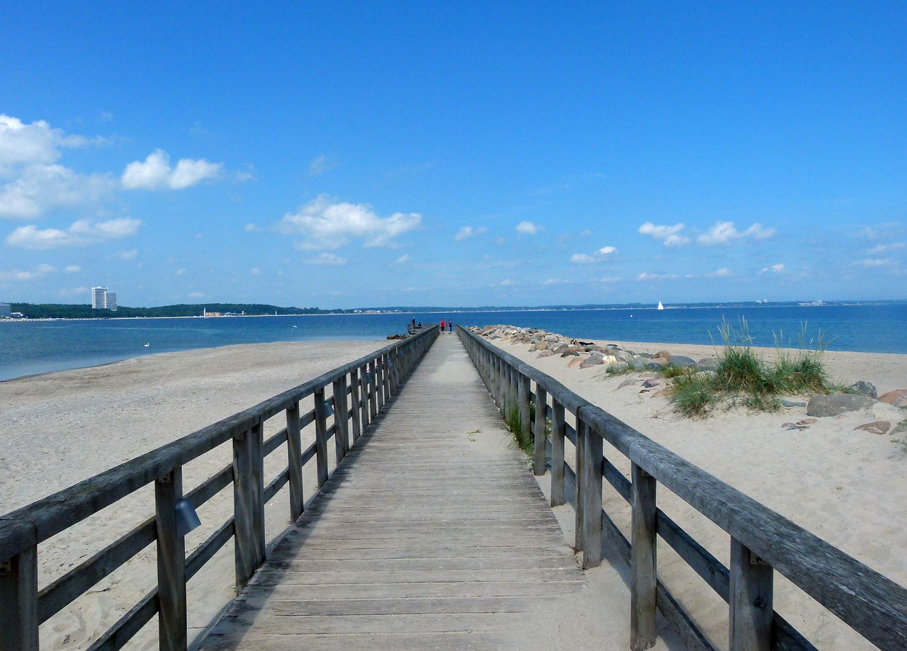 web bridge beach free photo