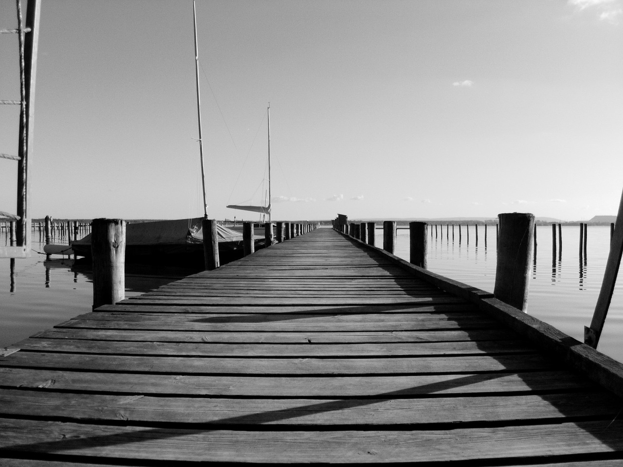 web bridge black and white free photo