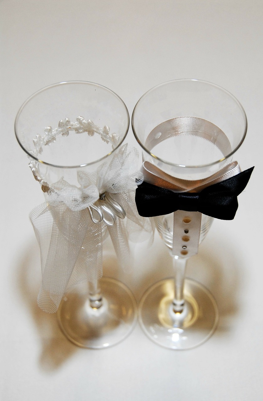 wedding glasses champagne free photo
