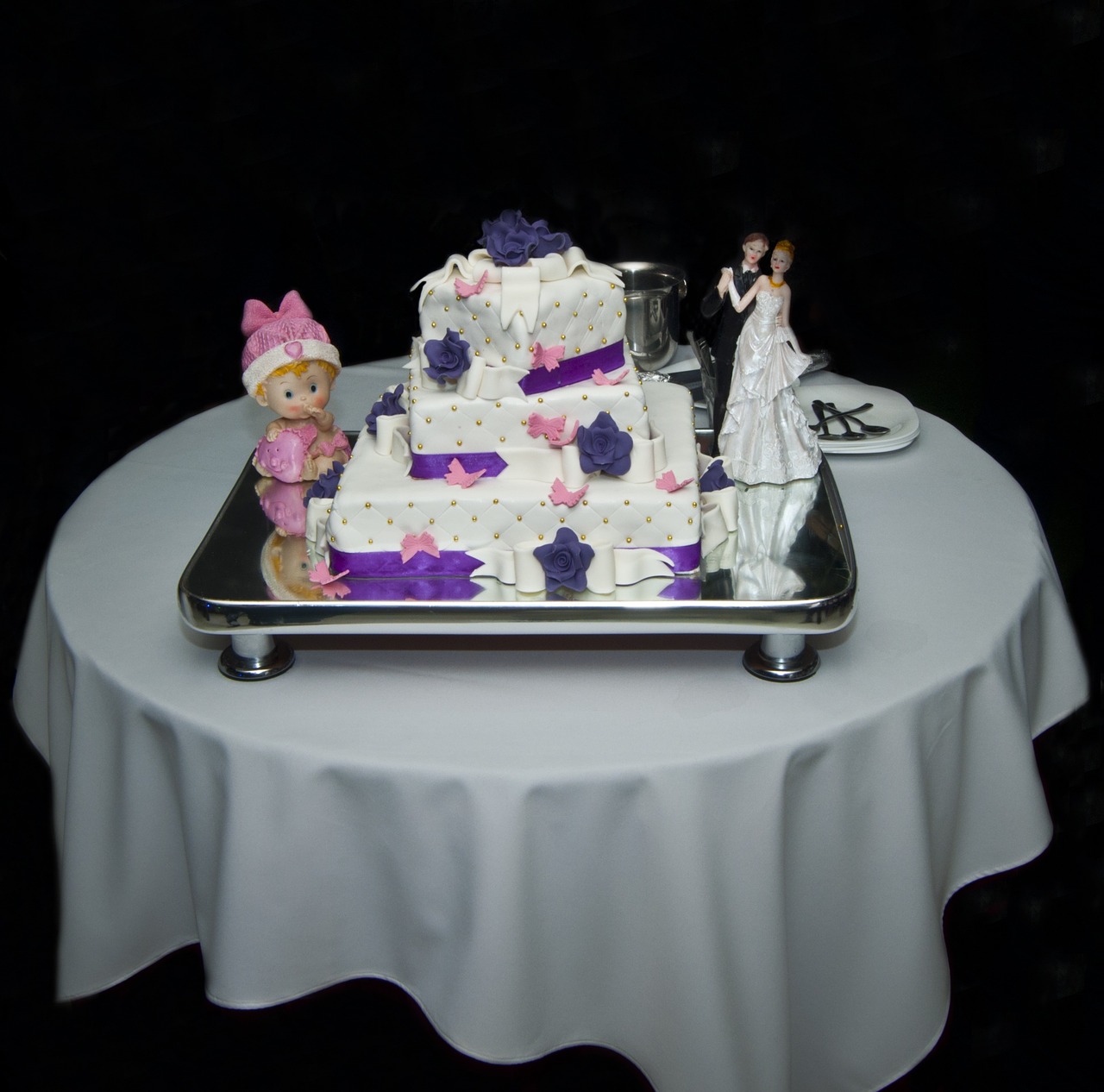 wedding cake baptism free photo