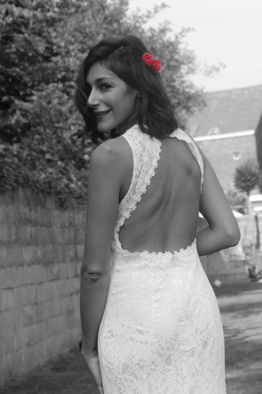 wedding lace black and white free photo