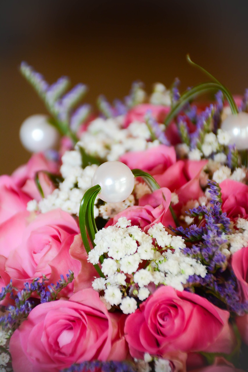 wedding bouquet pink free photo