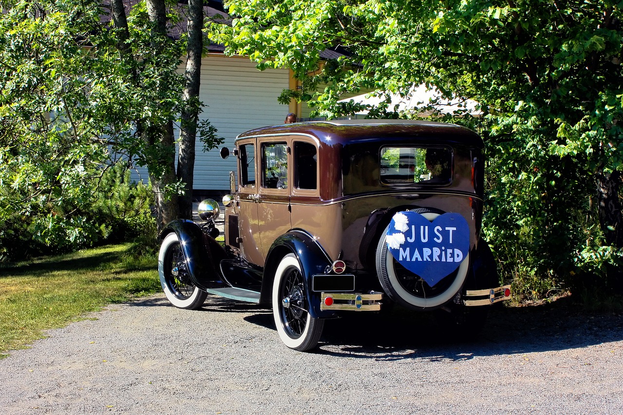 Wedding,car,old-fashioned,vintage,love - free image from needpix.com