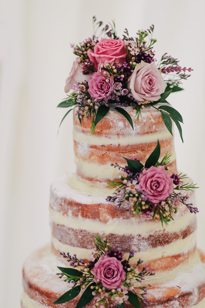 wedding cake flower free photo