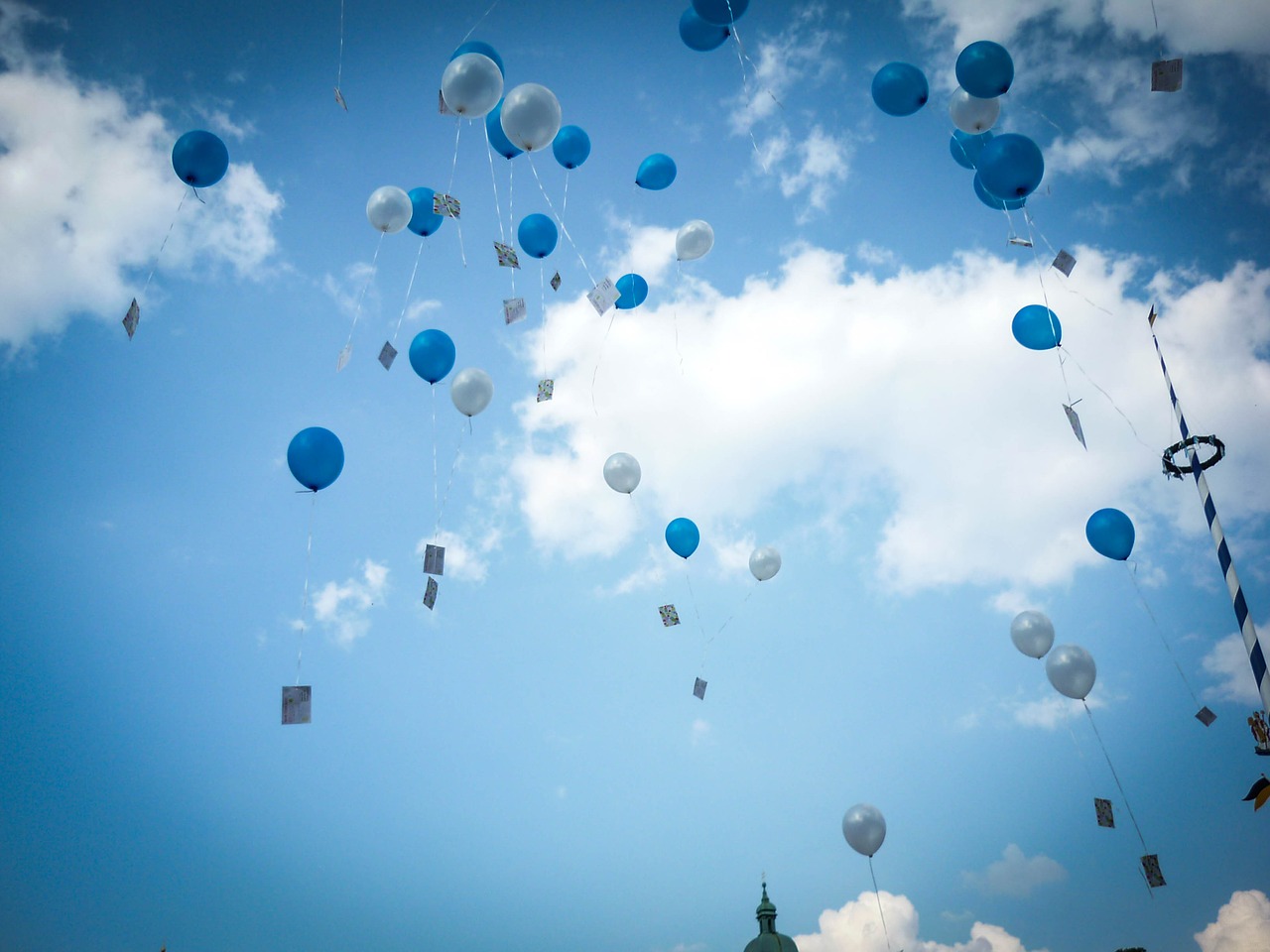 wedding balloons sky free photo
