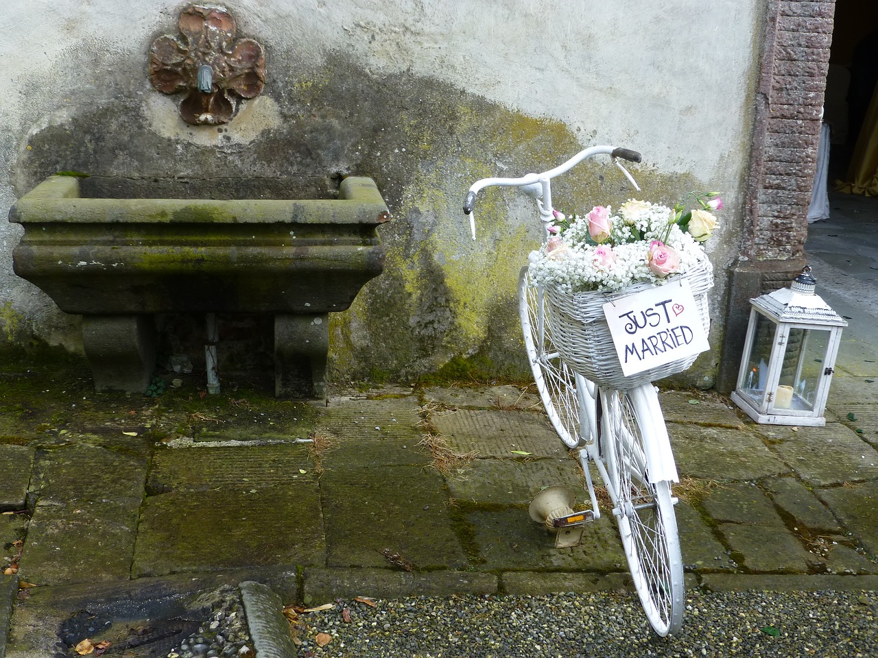 wedding bike white free photo