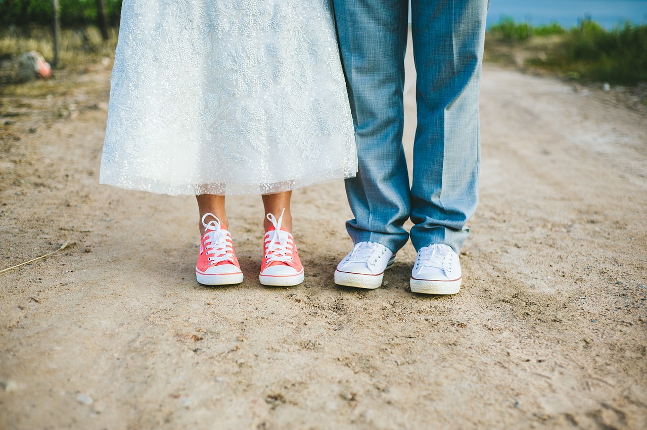 wedding wedding shoes funky free photo