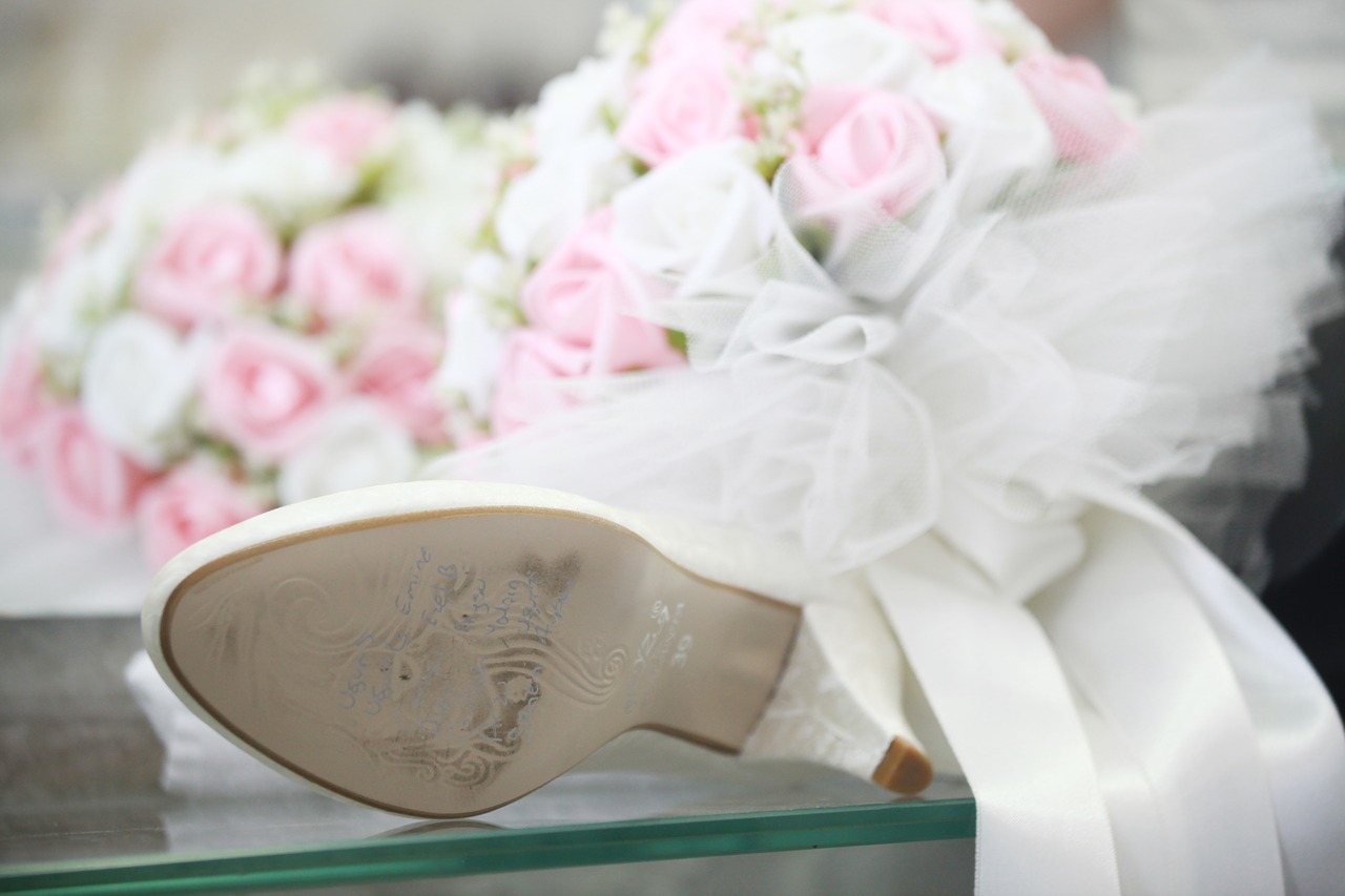 wedding  bridal  shoes free photo