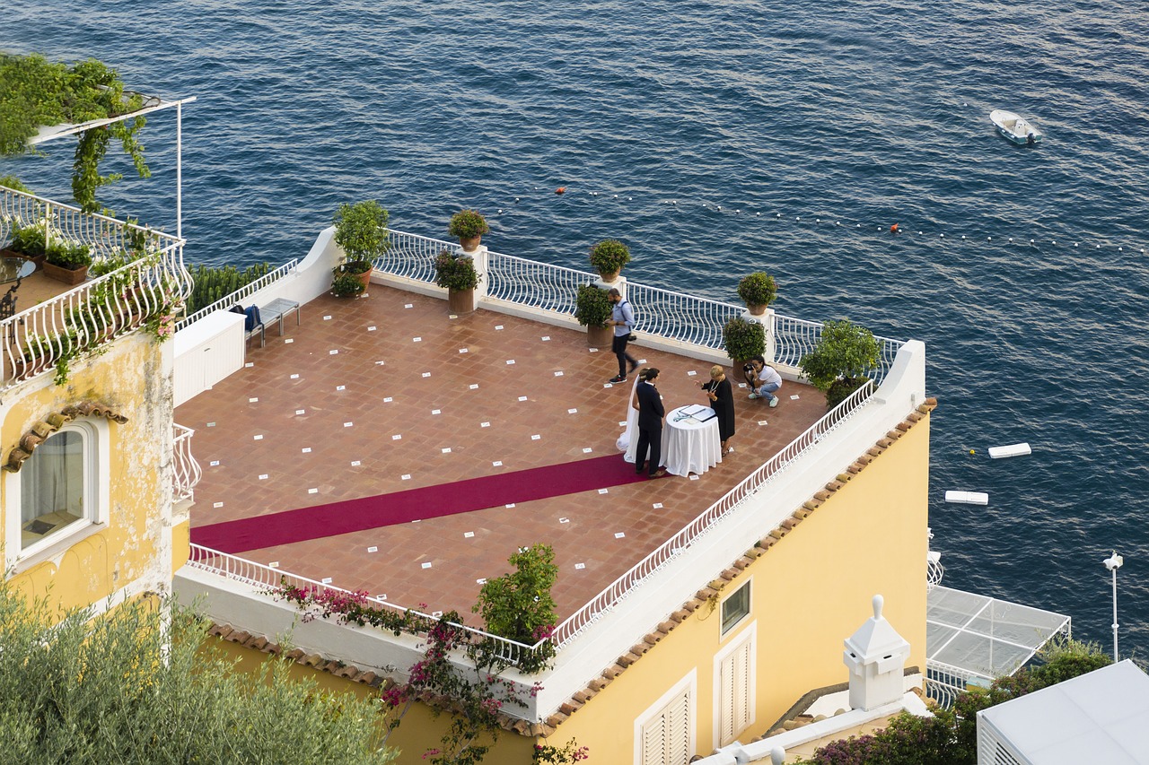 wedding  sea  positano free photo