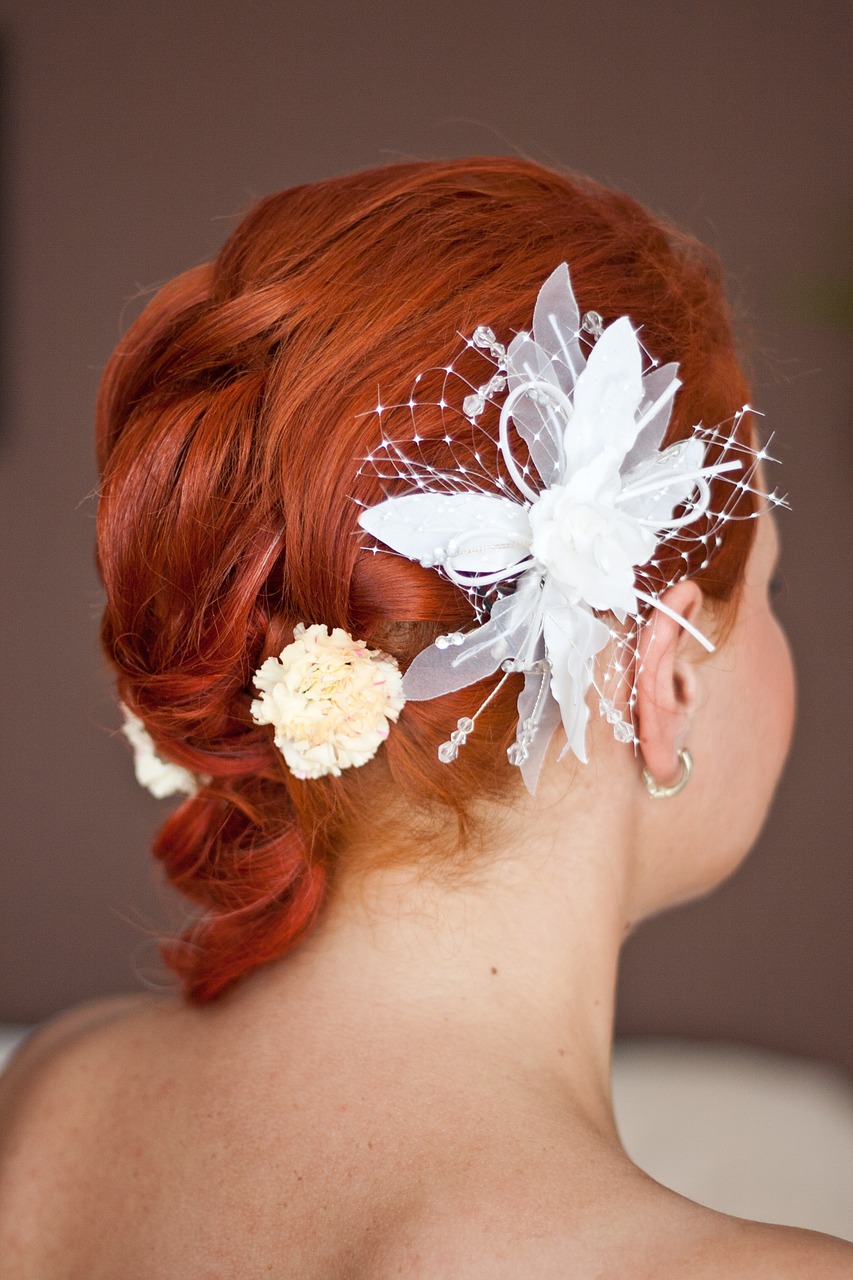 wedding hairstyle ginger free photo