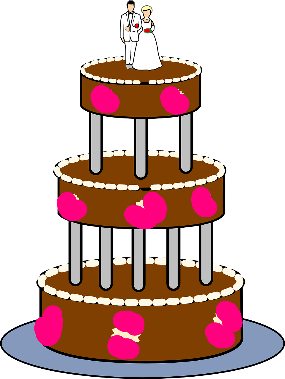 wedding cake tiered layers free photo