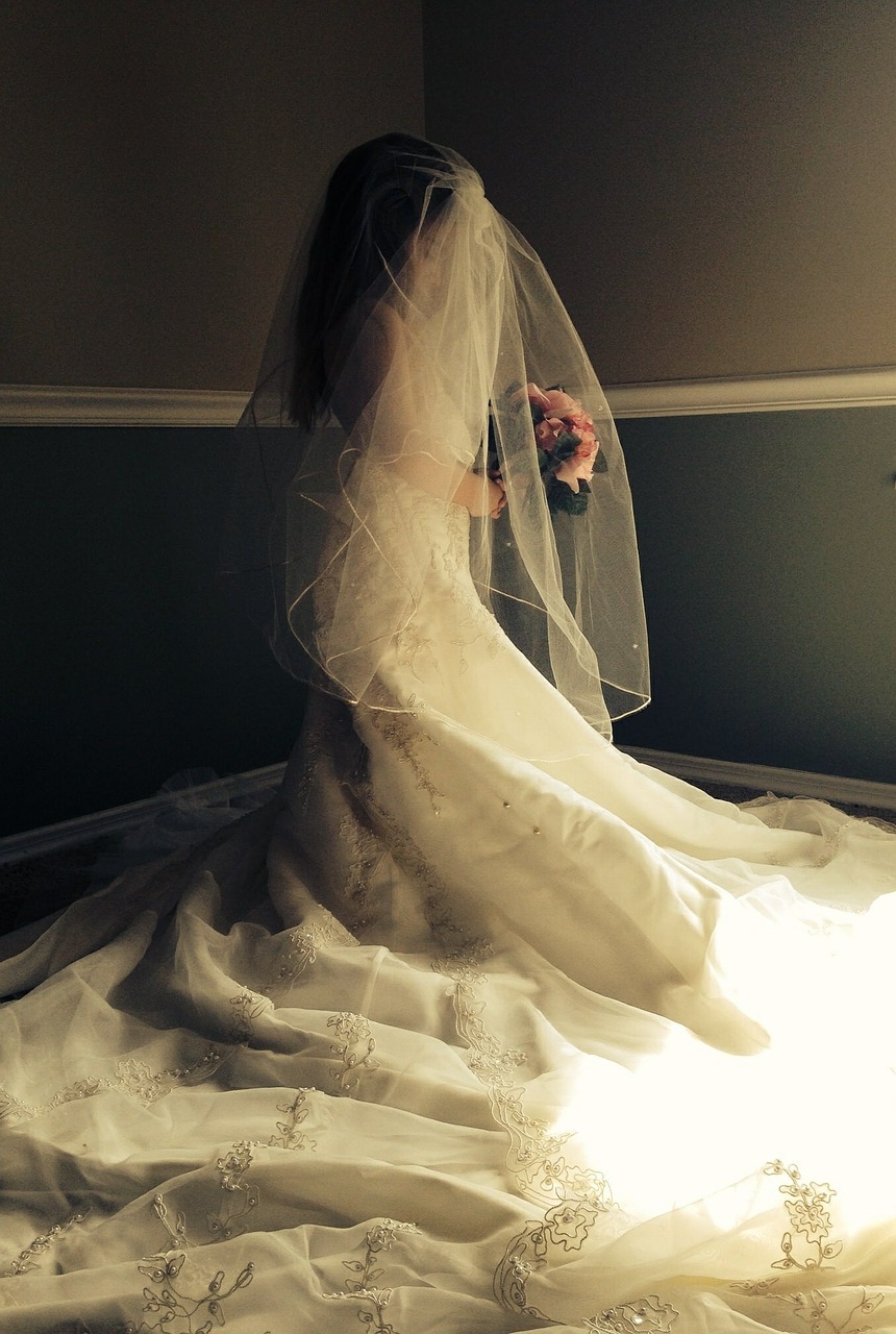 wedding dress child girl free photo