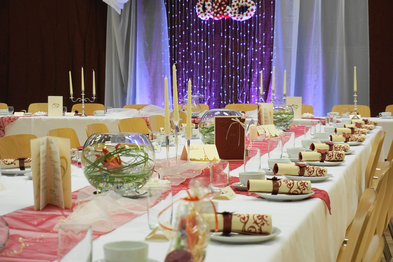wedding feast fixed table party free photo