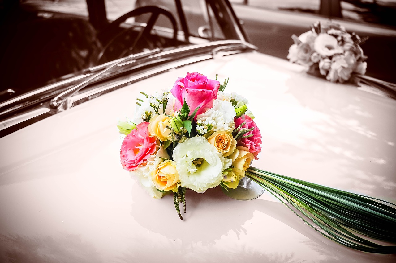 wedding flowers retro wedding free photo