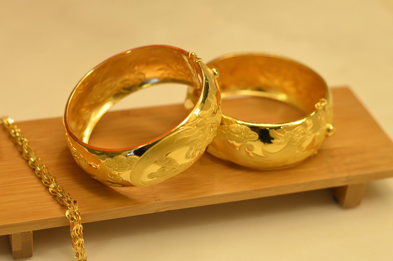 wedding gifts gold gold 鐲 free photo