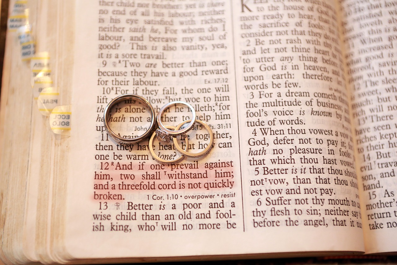 wedding rings bible verse free photo