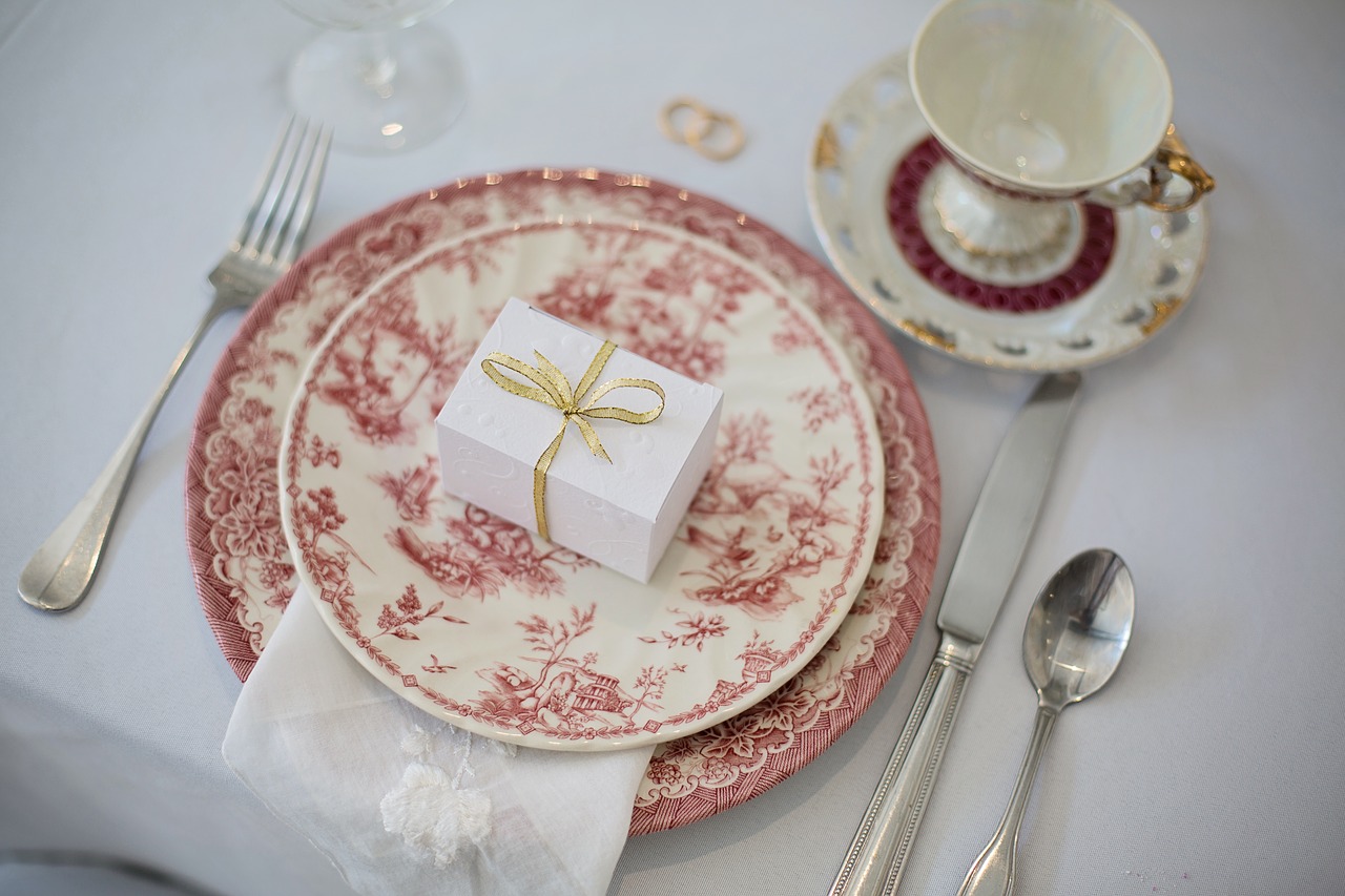 wedding shower bridal shower place setting free photo