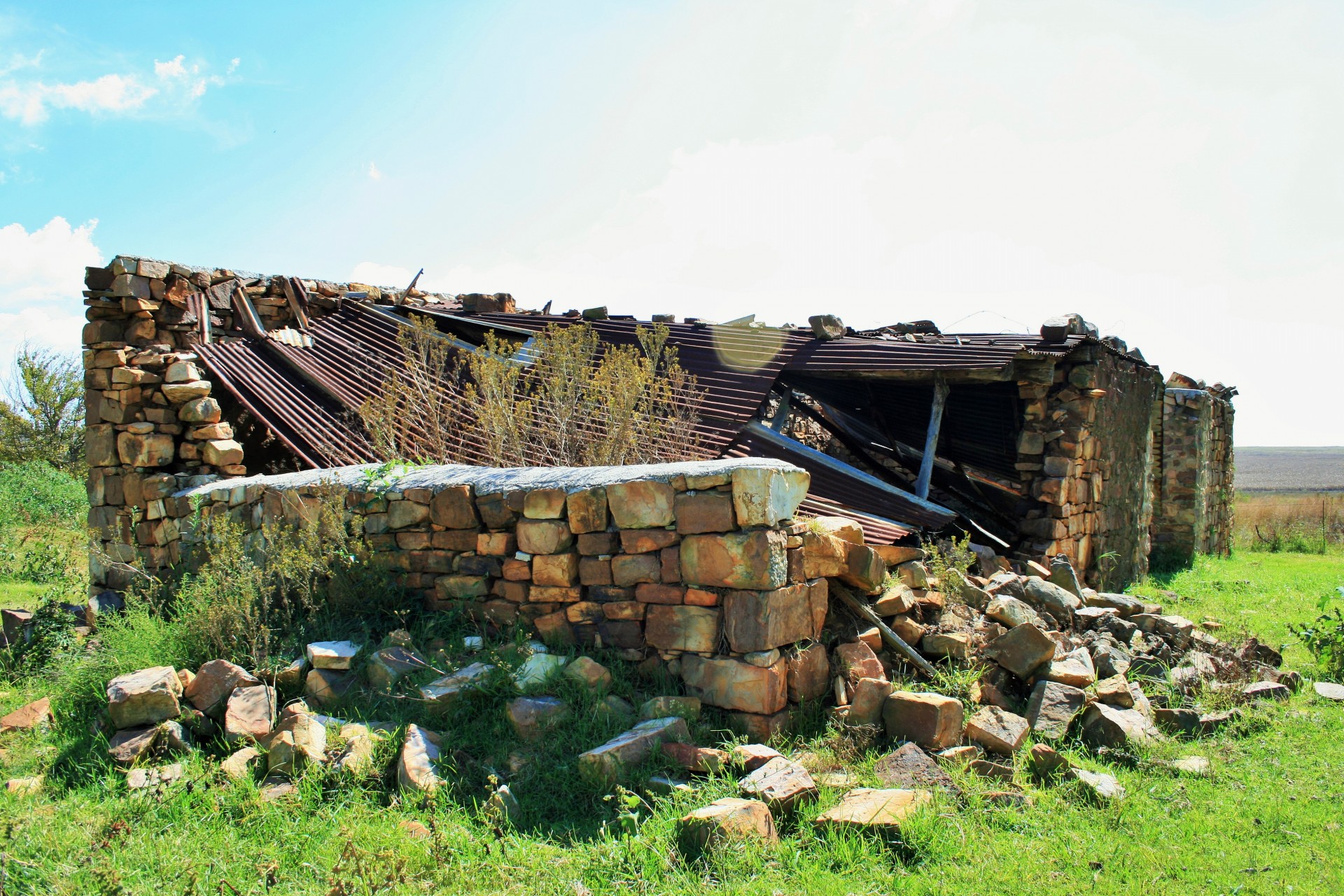 ruins stone weeds free photo