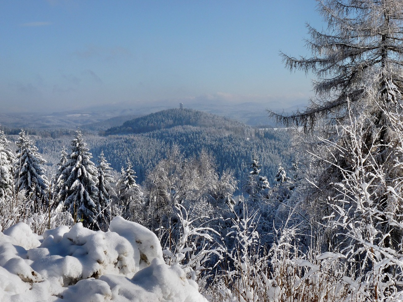 weifen mountain tower winter wintry free photo