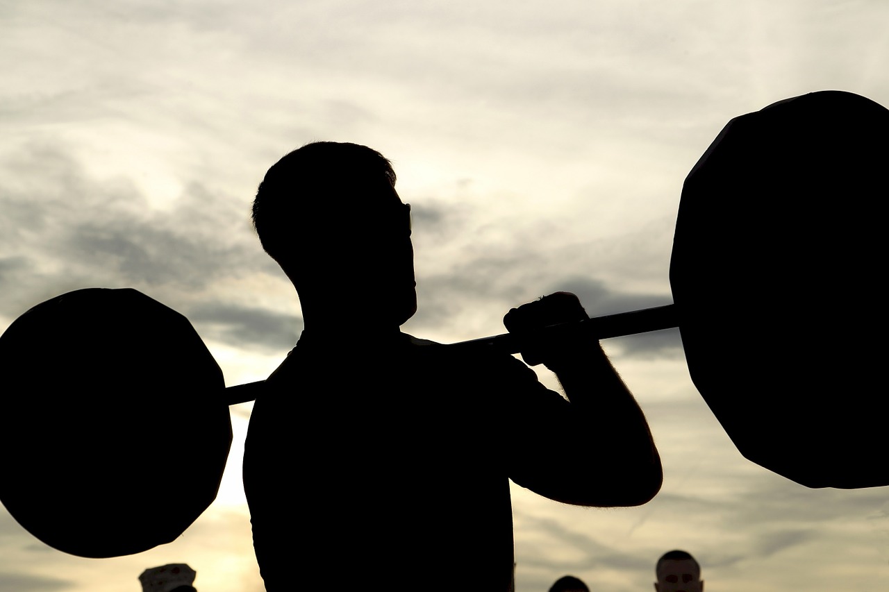 weight lifting competition silhouette free photo