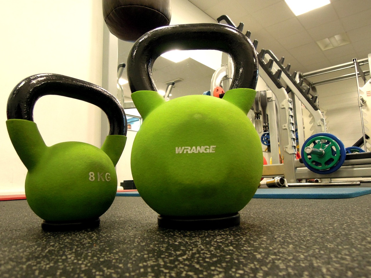 weights kettlebell in the gym free photo