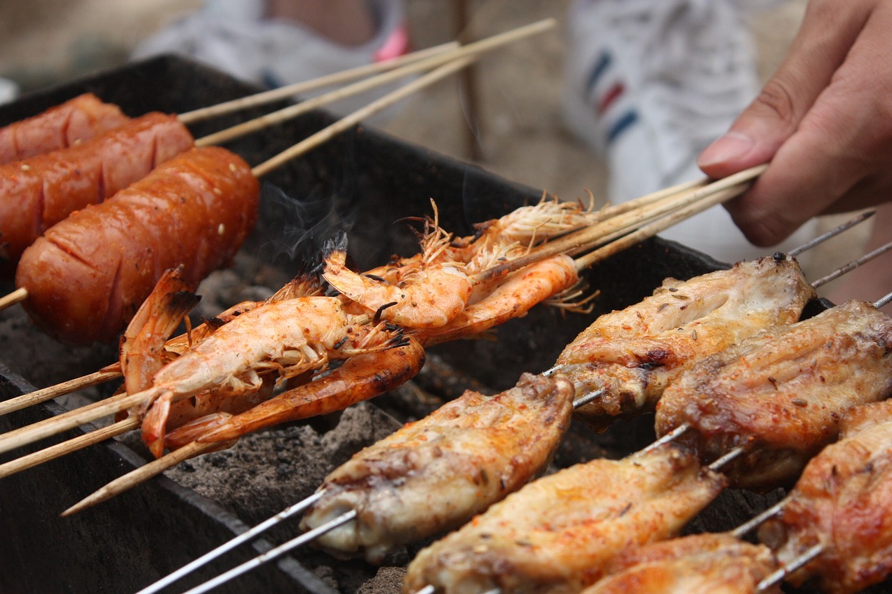 weihai barbecue shrimp free photo