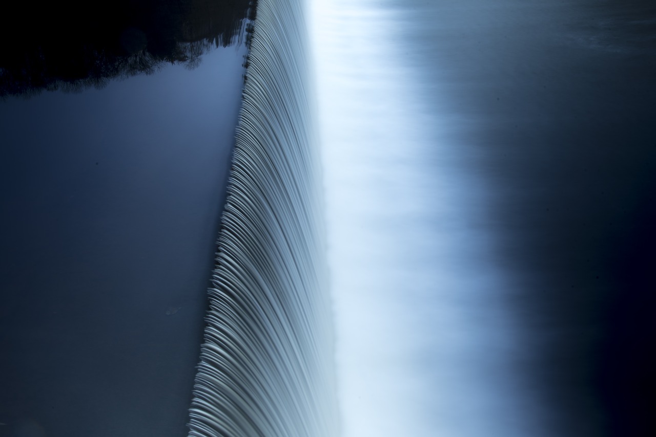 weir waterfall long exposure free photo