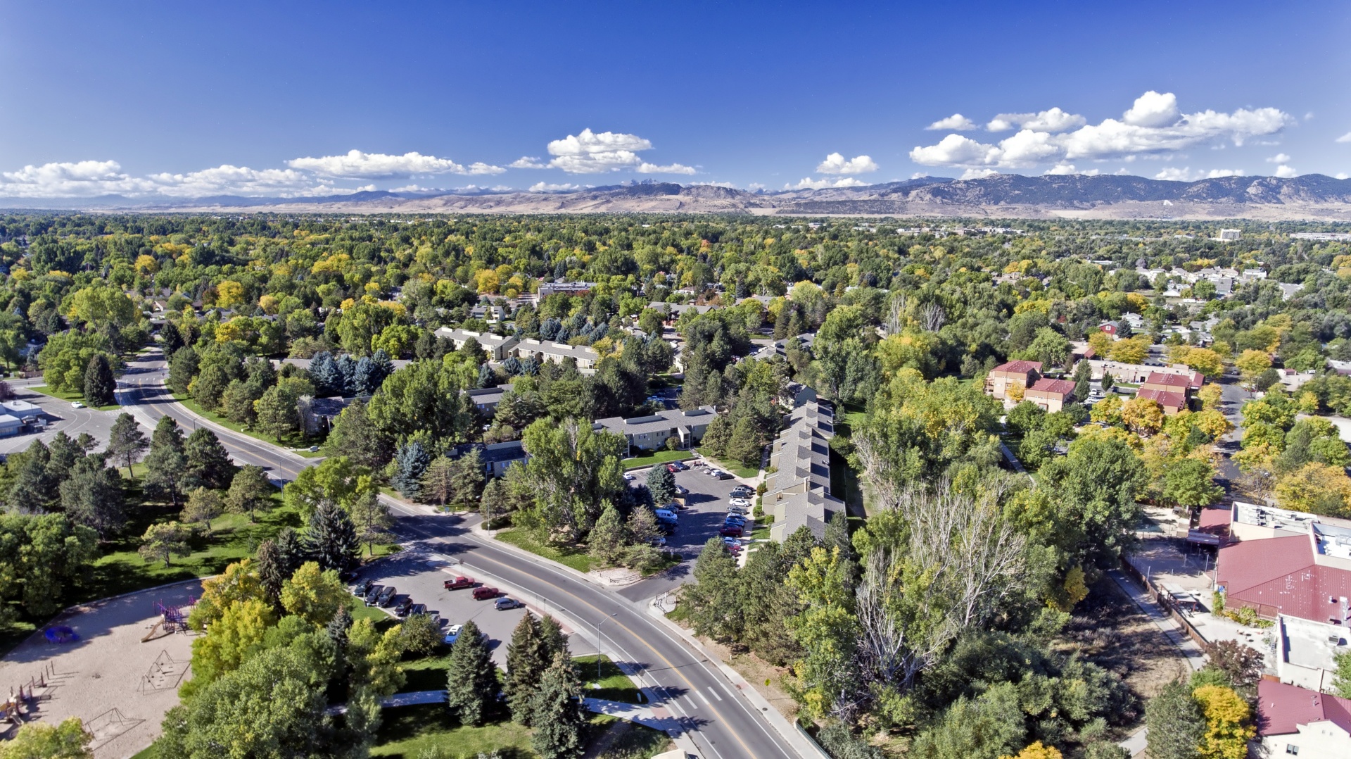 fort collins aerial drone photography free photo