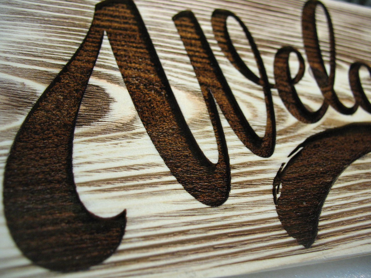 welcome wood laser free photo