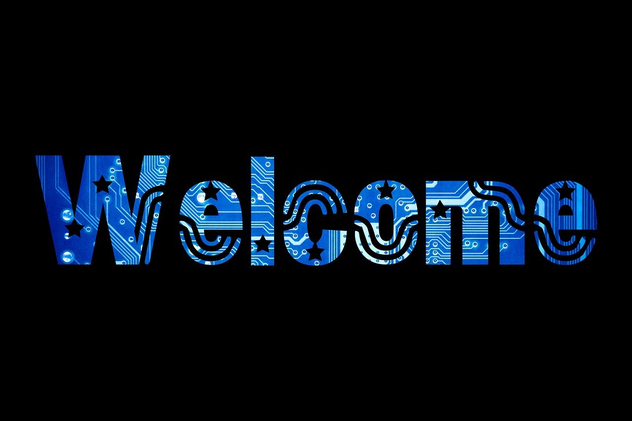 welcome text design free photo