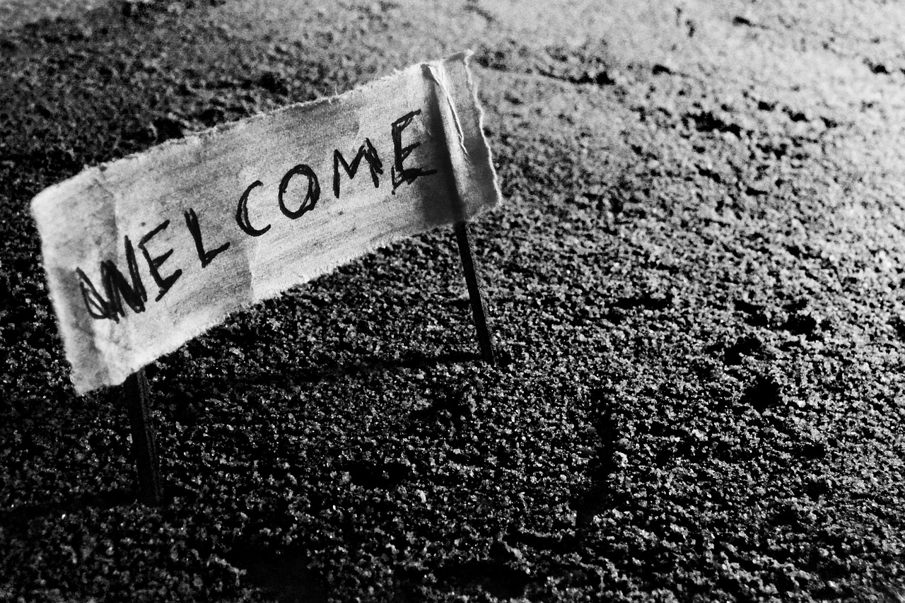 welcome plank old free photo