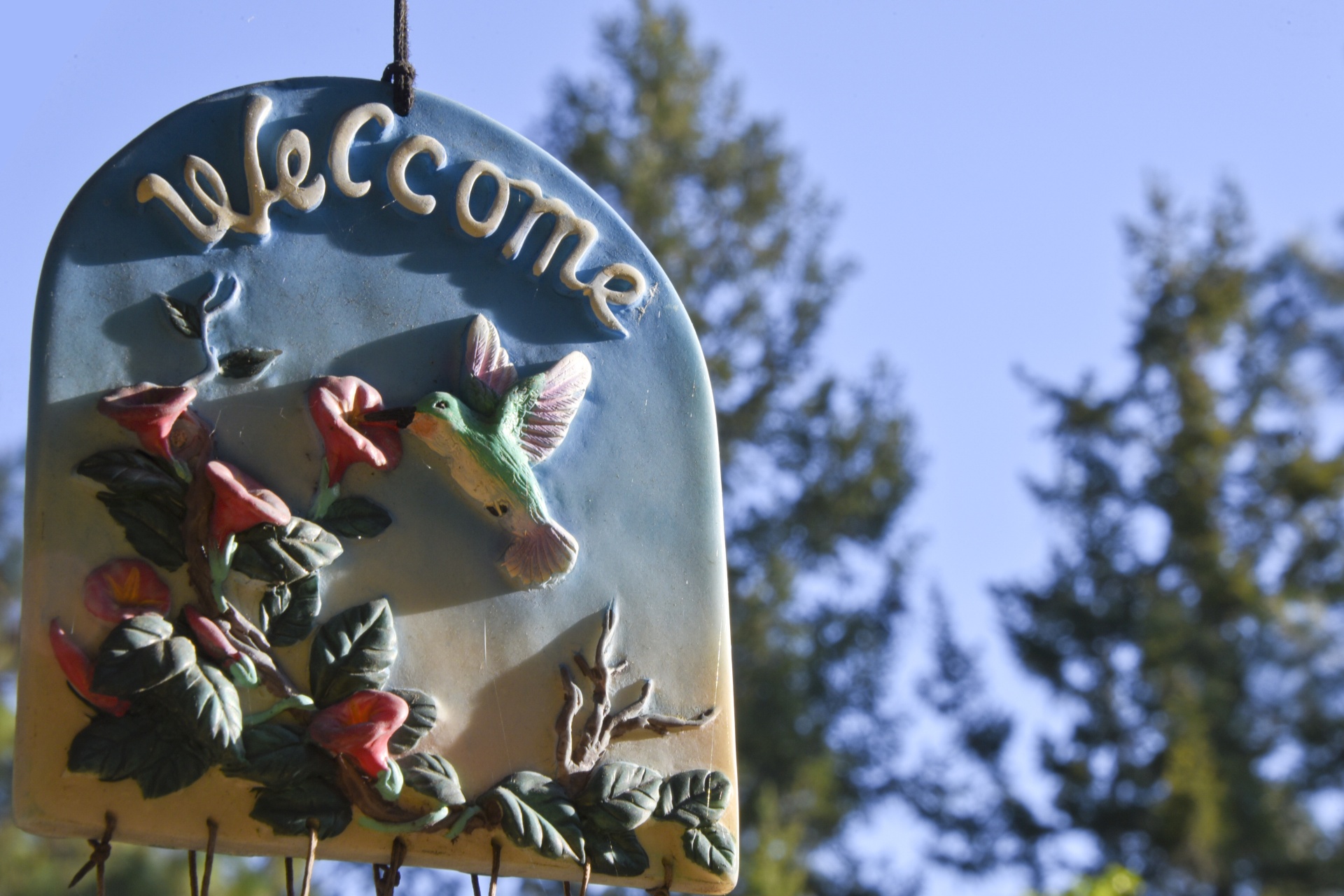 welcome sign sky free photo