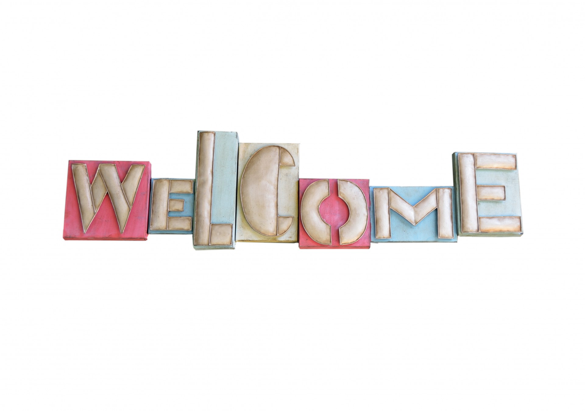 welcome sign colorful free photo