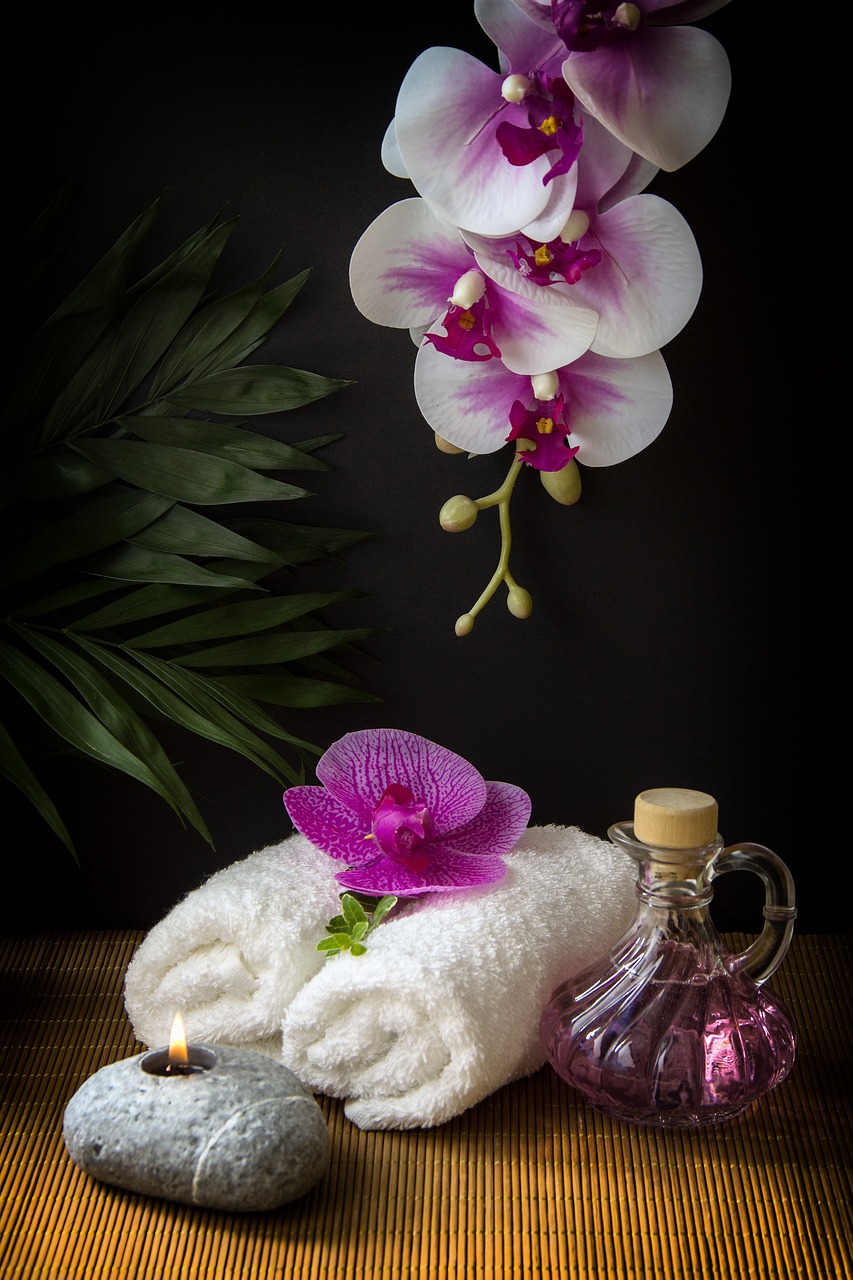 wellness  carafe  towels free photo