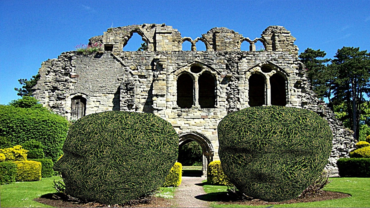 wenlock ruin garden free photo