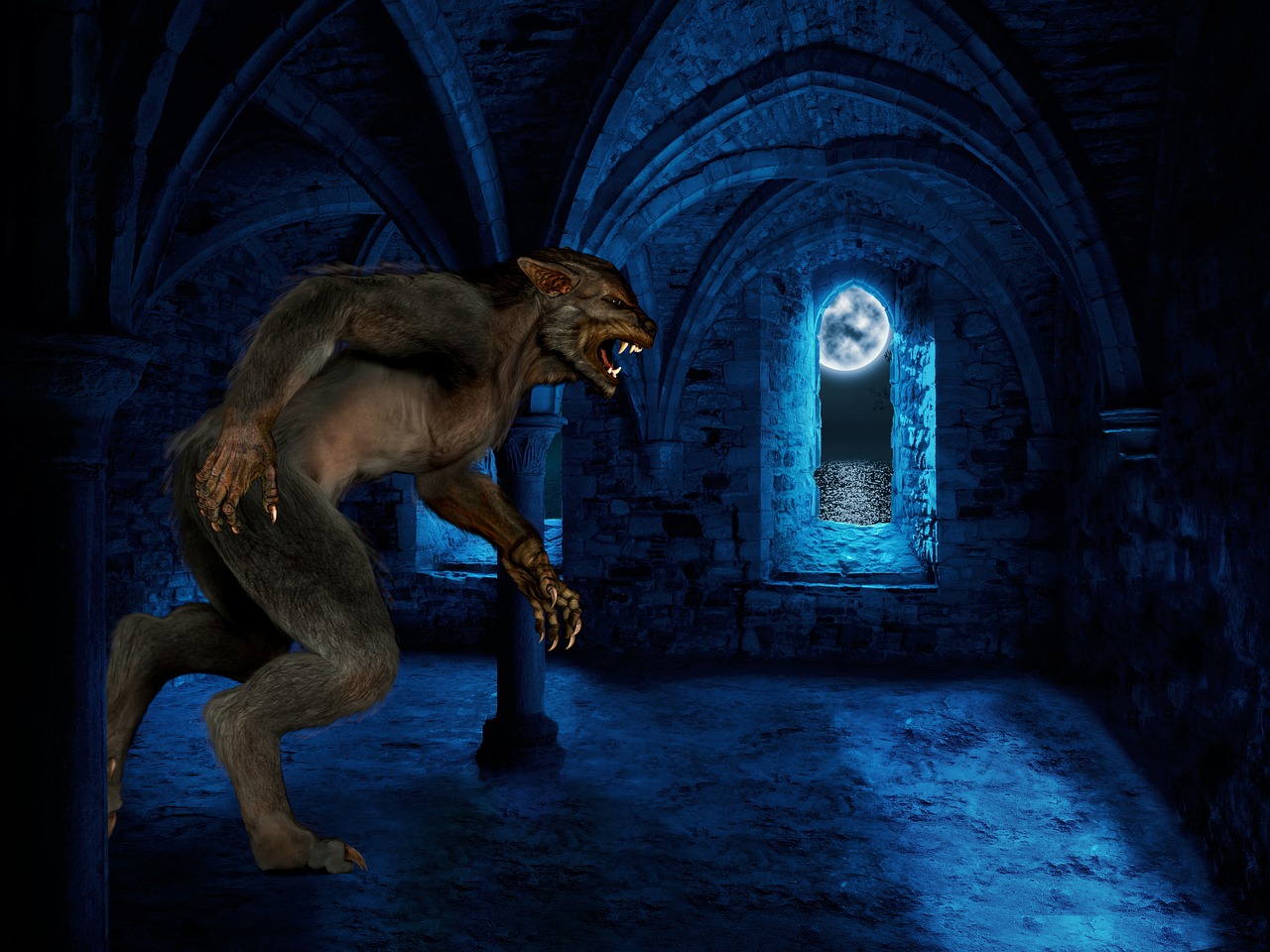 werewolf  luna  castle free photo