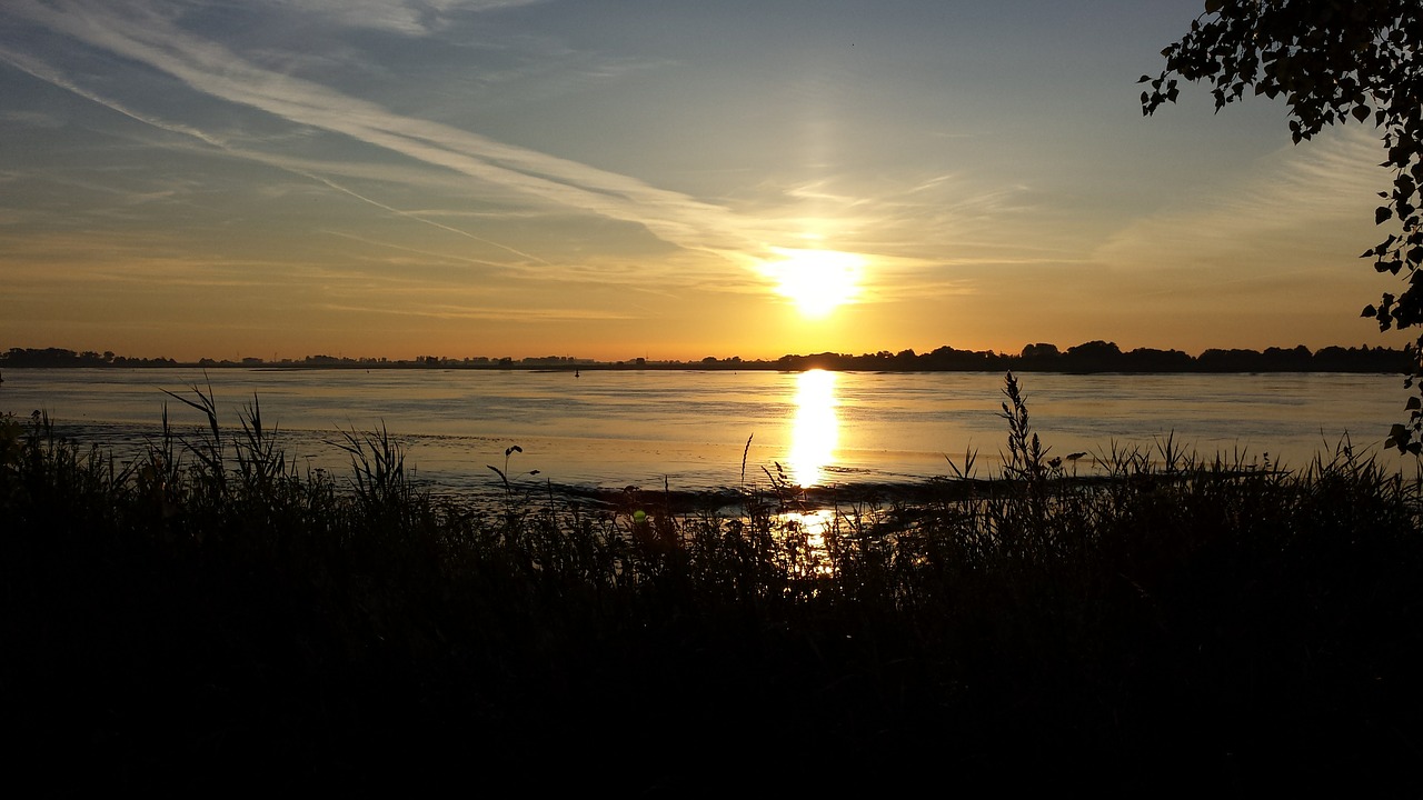 weser sand sunrise free photo