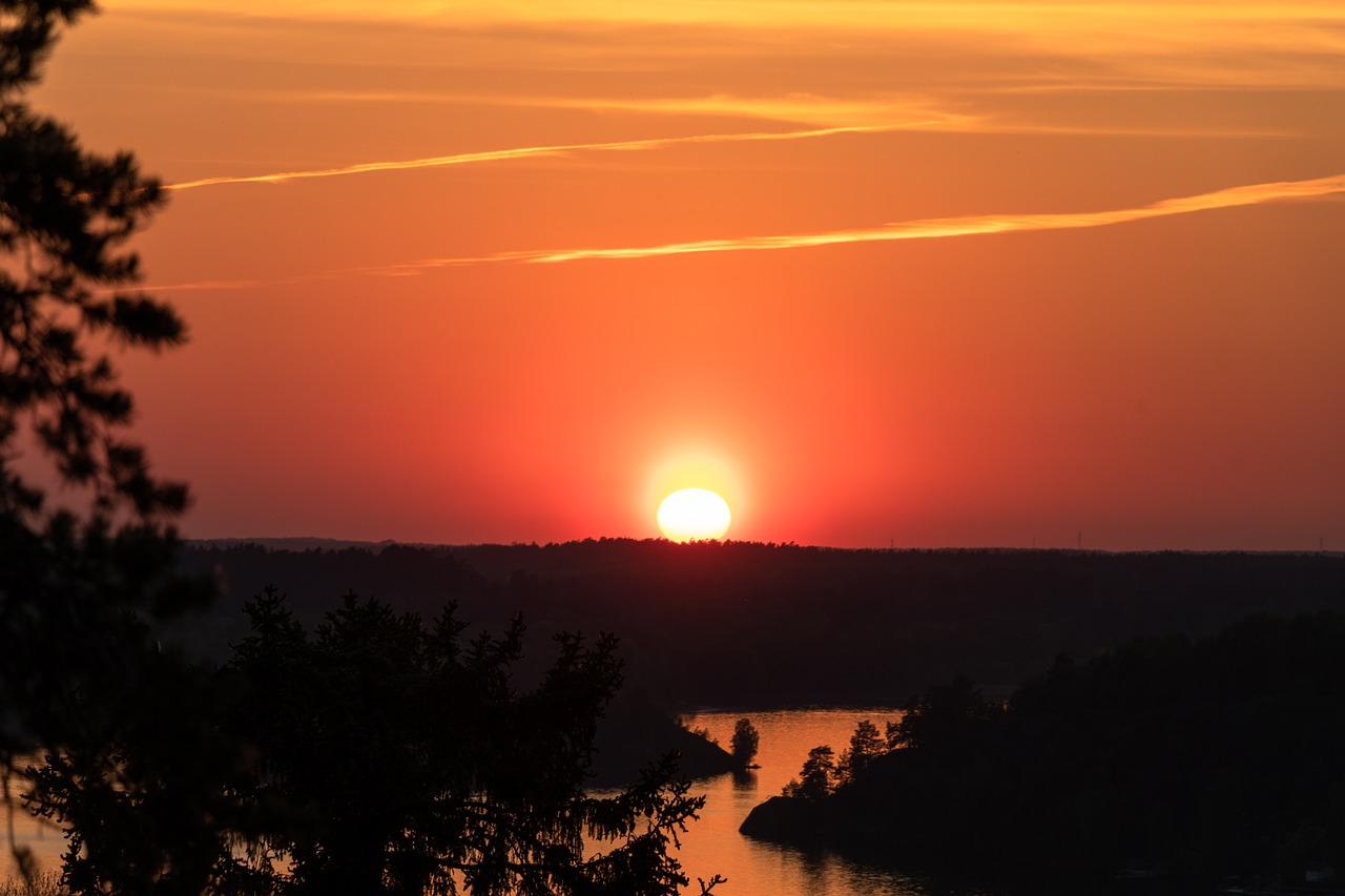 west  stockholm  sunset free photo