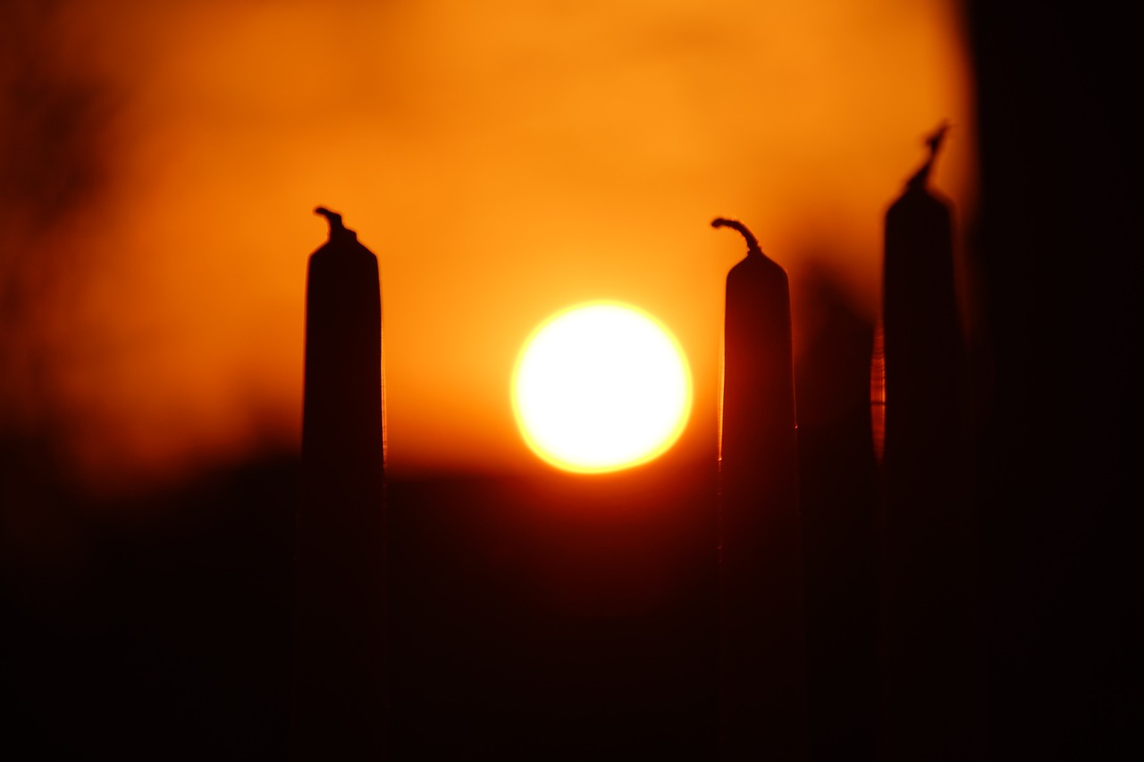 west  candles  evening free photo