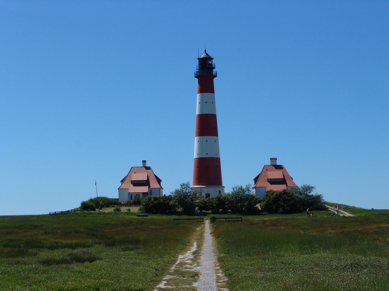 westerhever lighthouse nordfriesland free photo