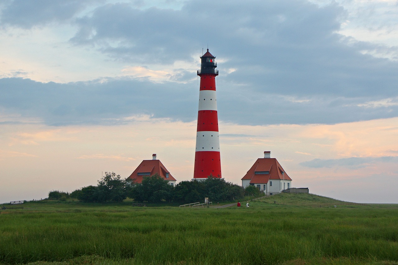 westerhever lighthouse north sea free photo