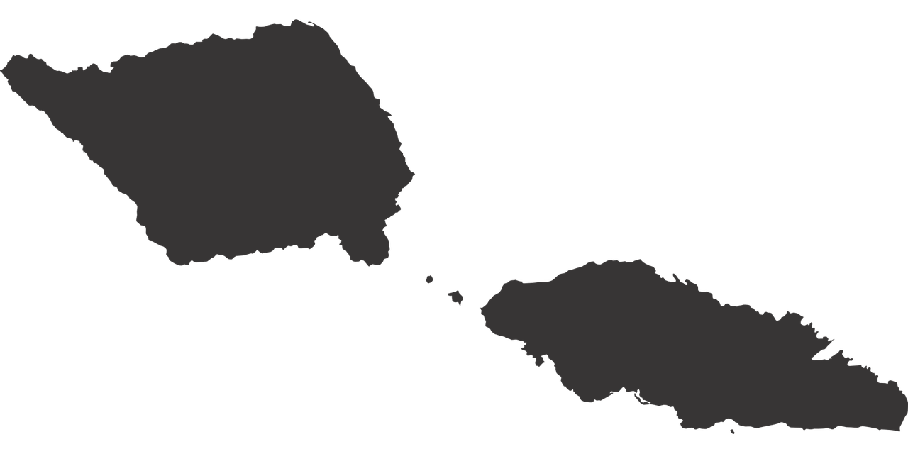 western samoa map silhouette free photo