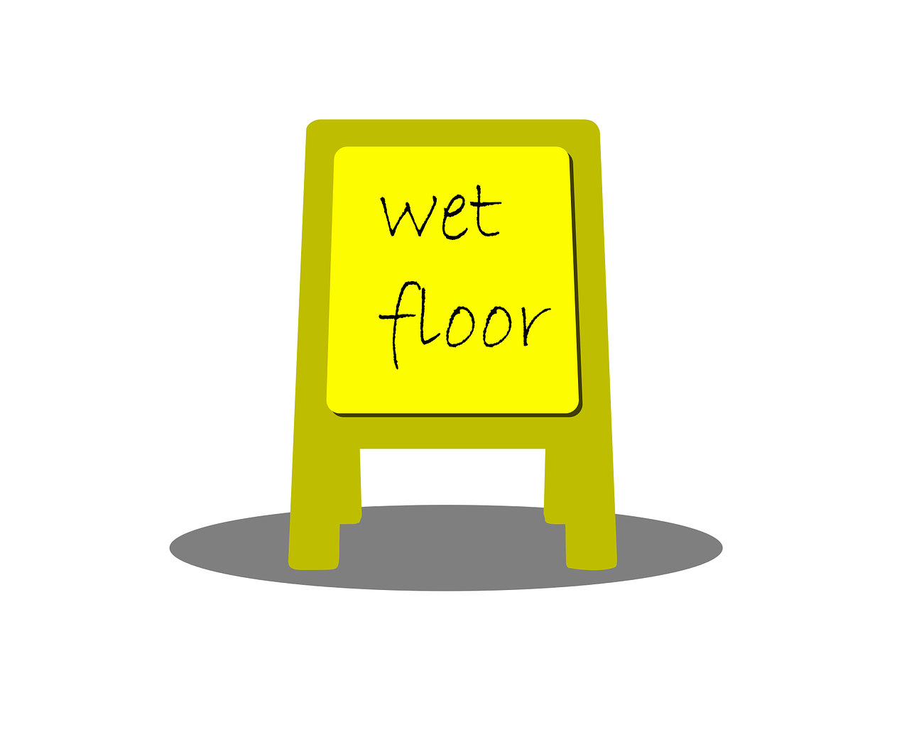 wet floor sign free photo