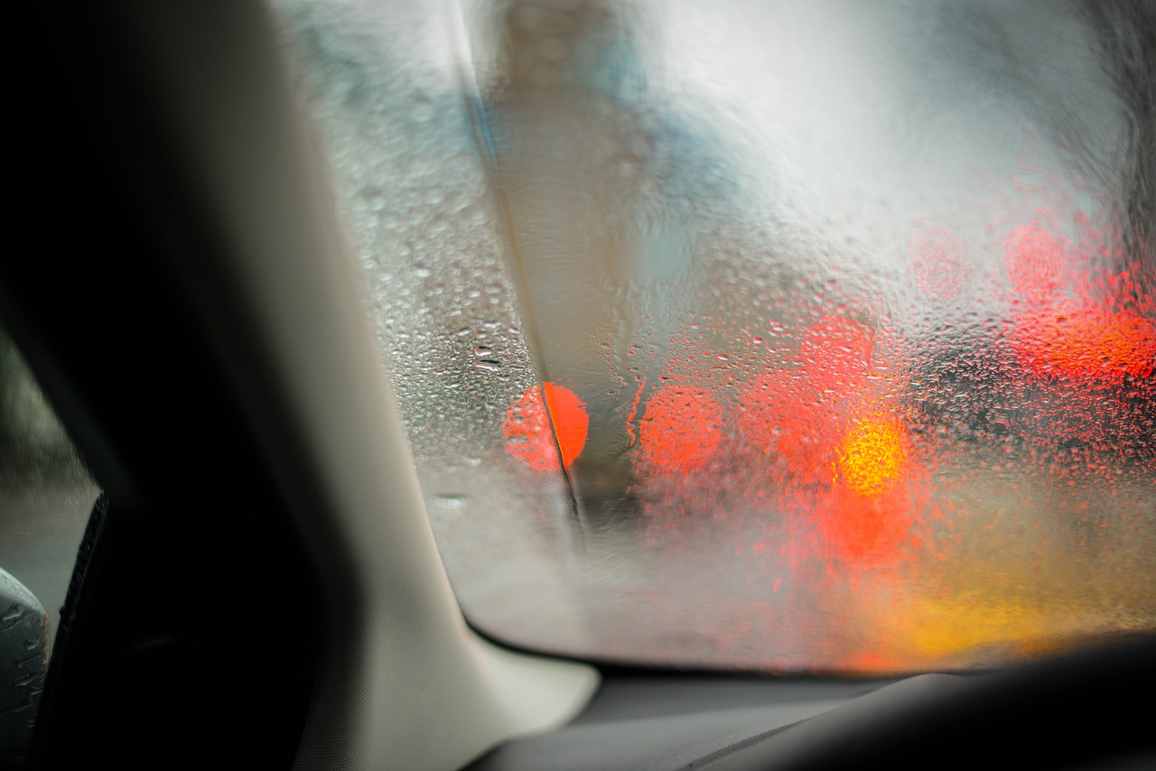 wet  window  car free photo