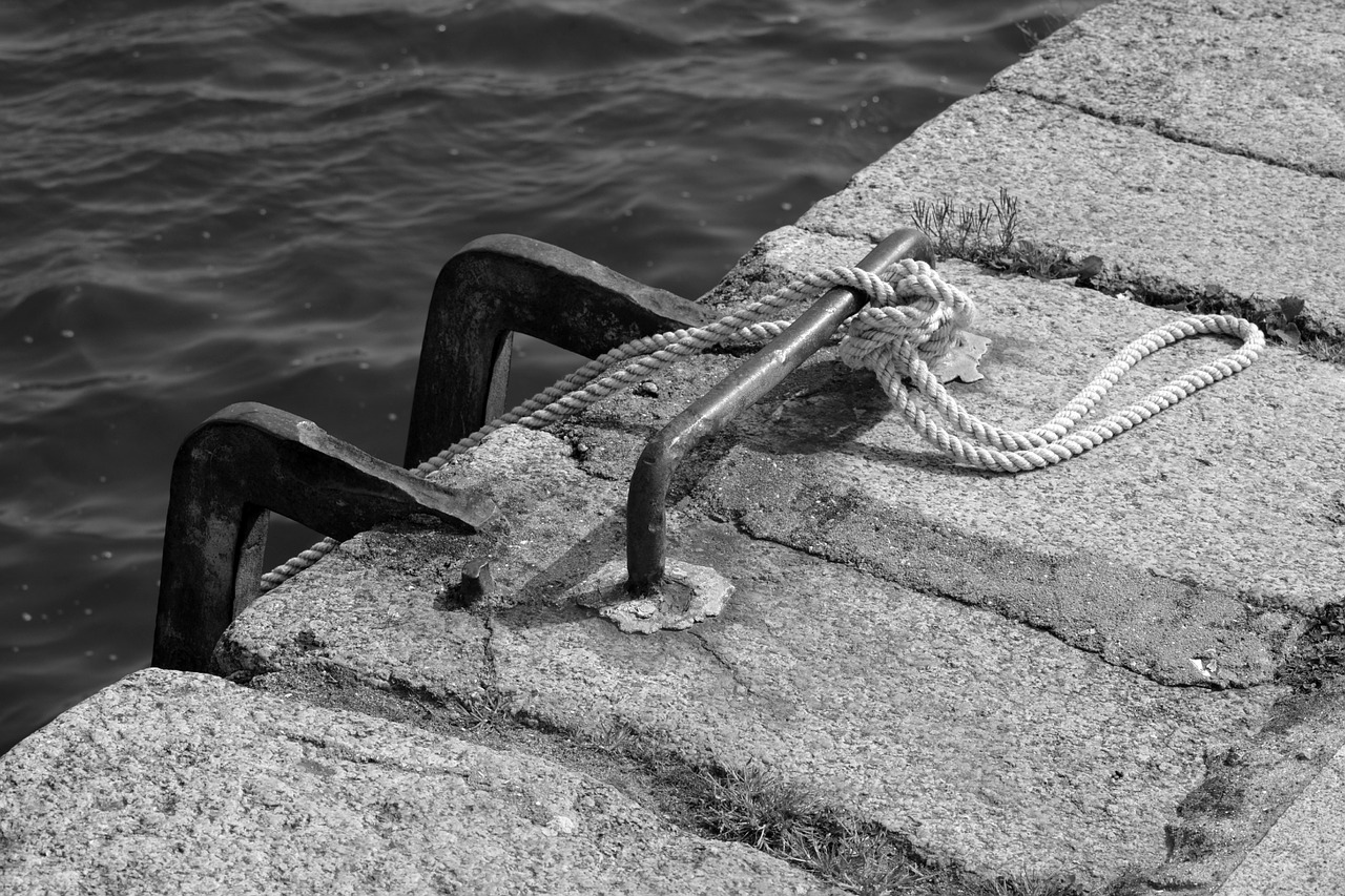 wharf rope metal free photo