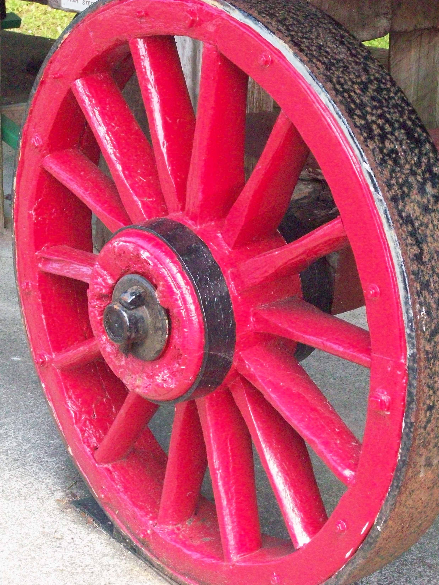 old wheel red wheel wheel free photo