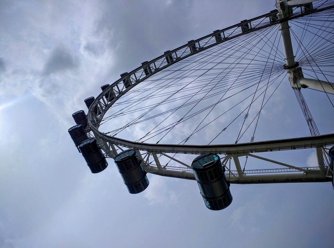 wheel singapore clouds free photo