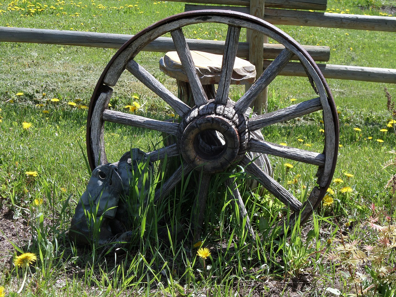 wheel wagon wheel spokes free photo