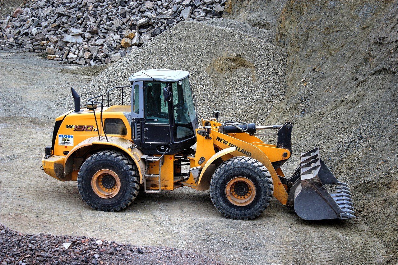 wheel loader quarry quarry operation free photo