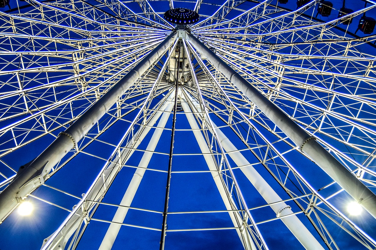 wheel of fortune  amusement park  lights free photo